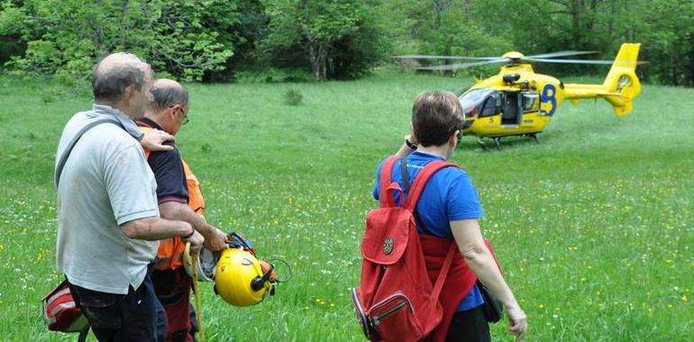 Rescatado un hombre accidentado en el Tabayón del Mongallu, en Tarna