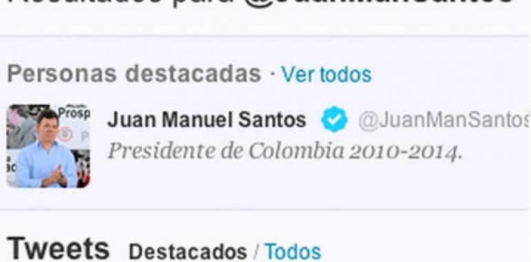 Gobierno colombiano denuncia suplantación de la cuentga en twiter del presidente Santos