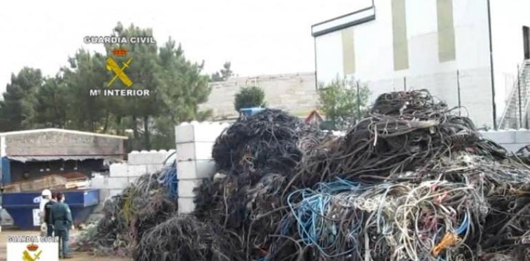 La Guardia Civil interviene en chatarrerías más de 3500 kilos de metales 