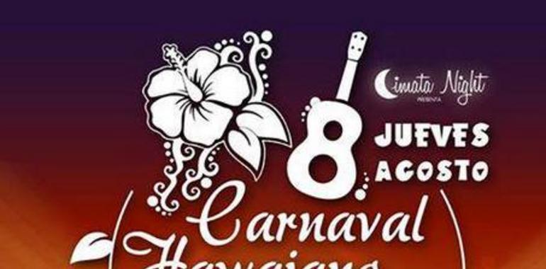 Primer Carnaval Hawaiano de Gijón en Cimadevilla