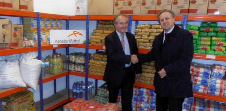 ArcelorMittal entrega a Cáritas Asturias 500 kilos de alimentos