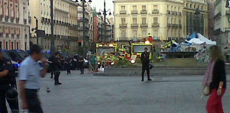 La policía desalojó InfoSol y la acampada del Paseo del Prado