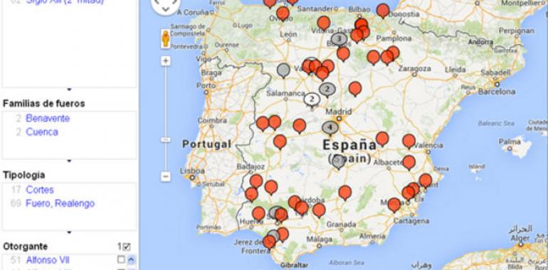 El primer mapa dinámico del derecho medieval español está online