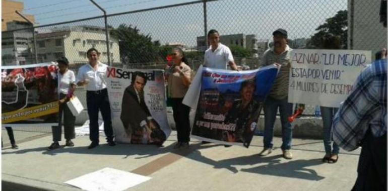 Protestan en Ecuador por la visita del expresidente Aznar