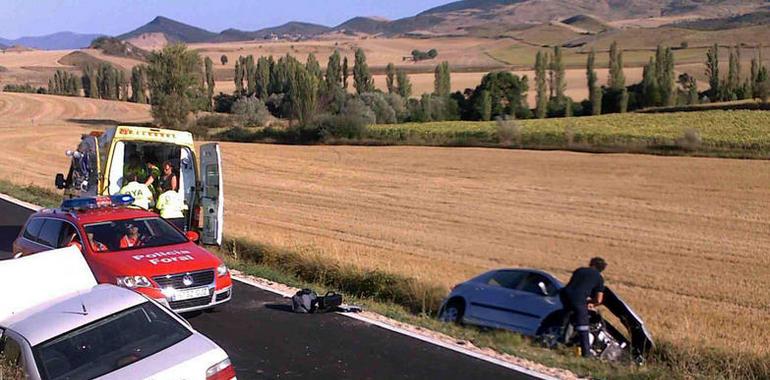 Fallece una mujer de 91 años tras una colisión frontal en la carretera de acceso a Idoate 