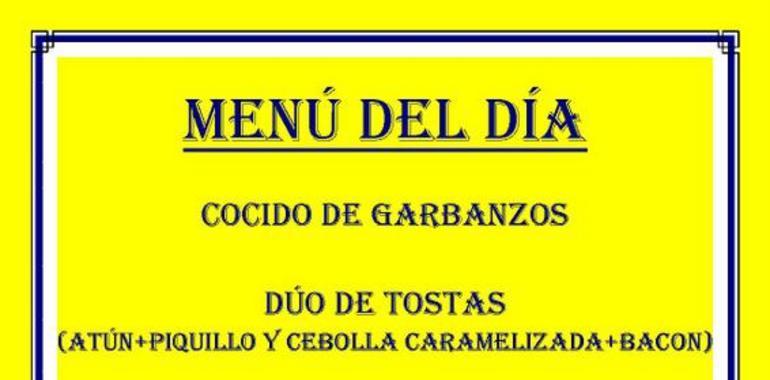 ¿Cocido de garbanzos? ¿Dúo de Tostas? Hoy viernes, en Tupa