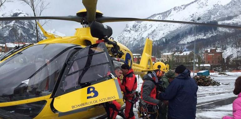 Rescate de un hombre que enfermó en una cabaña en Cabrales