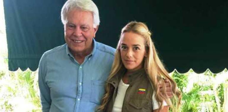 Tintori y de Ceballos analizaron junto a Felipe González casos de presos políticos venezolanos 