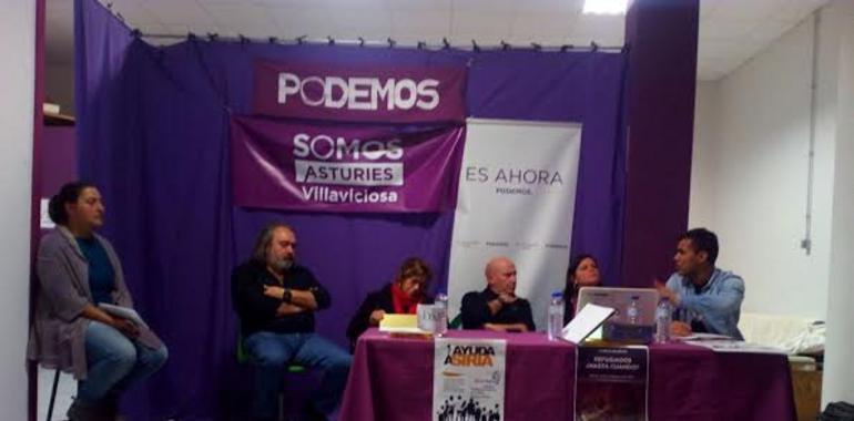 Podemos Villaviciosa celebró una mesa redonda sobre la situación de los refugiados