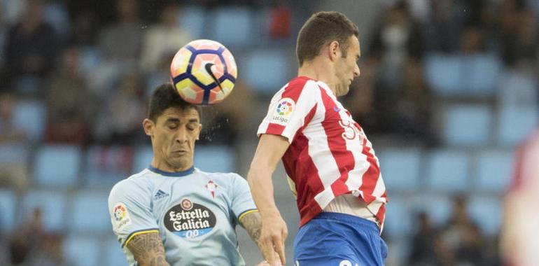 El Sporting perdió por 2-1 ante el Celta de Vigo