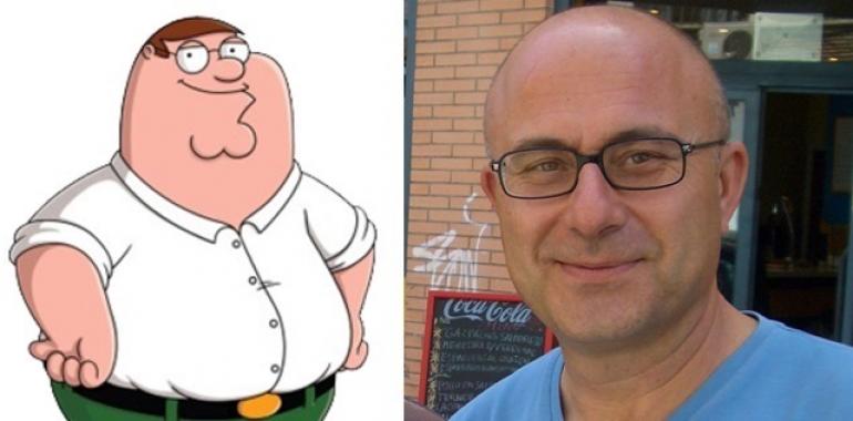 Juan Perucho (Peter Griffin) en la Escuela de Doblaje de Asturias