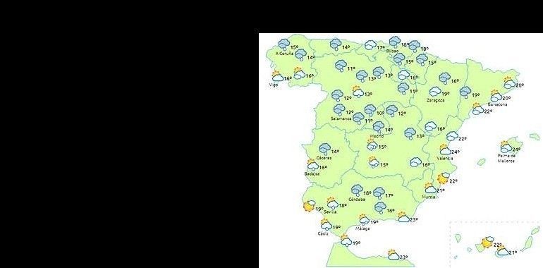 Lluvias, bajada de temperaturas y algo de nieve el fin de semana