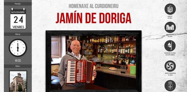 Homenaxe al curdioneiru Jamín de Doriga en las I Xornaes de Curdioneiros de Grau